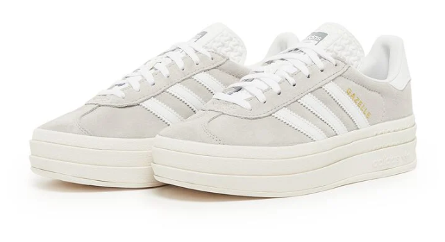 adidas Gazelle Bold Women's Platform Sneakers – Grey / White